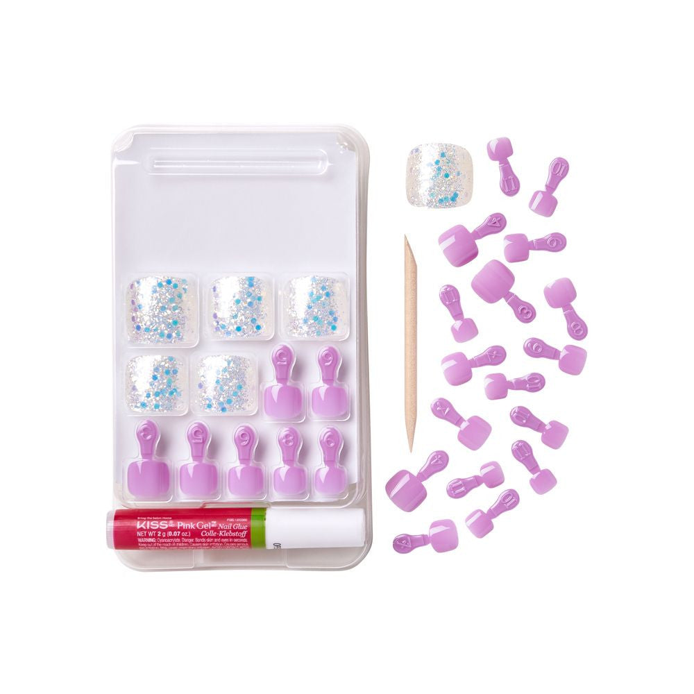 Kiss Gold Finger Solid Color Toenails - SMILE CHECK