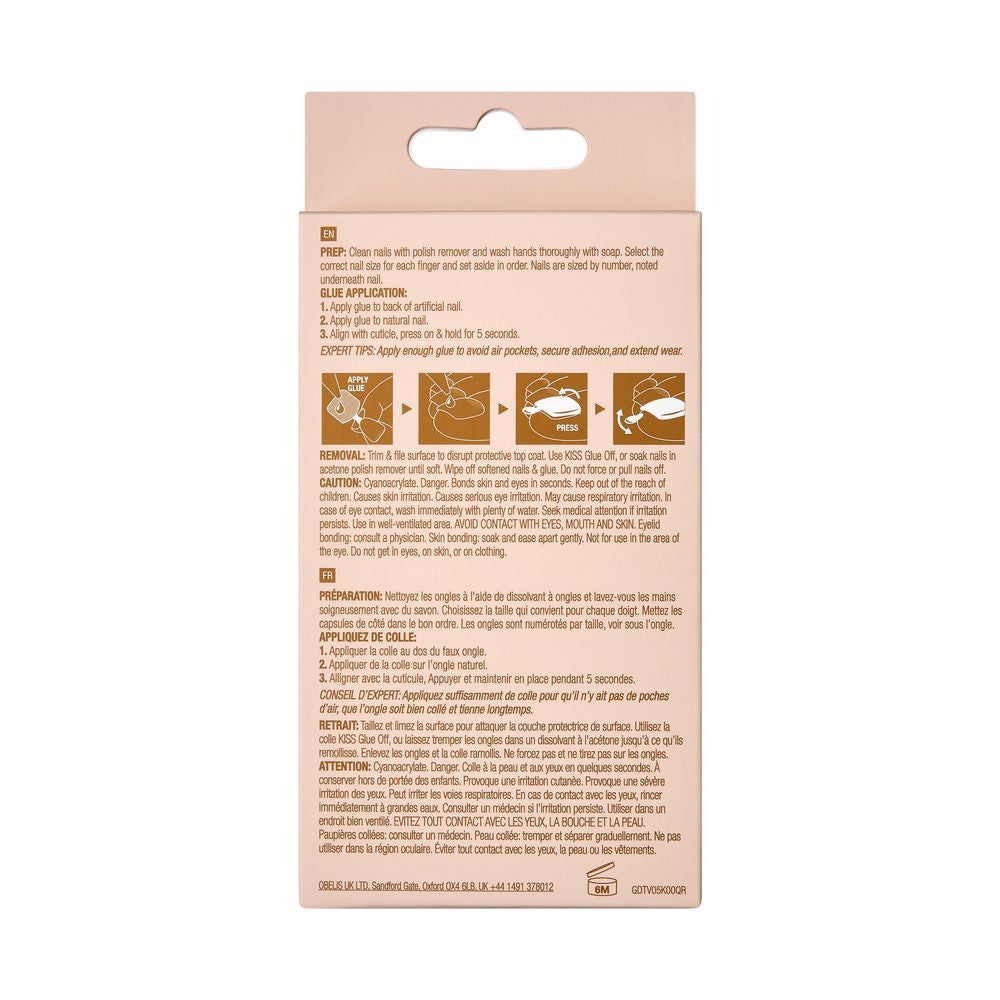 Kiss Gold Finger Solid Color Toenails - SMILE CHECK
