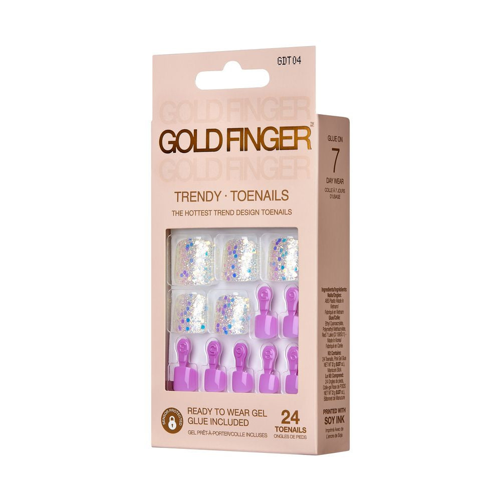 Kiss Gold Finger Solid Color Toenails - SMILE CHECK