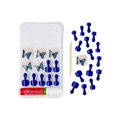 Kiss Gold Finger Solid Color Toenails - BUTTERFLIES