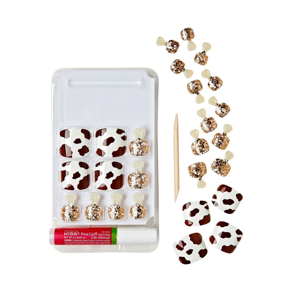 Kiss Gold Finger Trendy Wider Fit Toenails - COW SAID