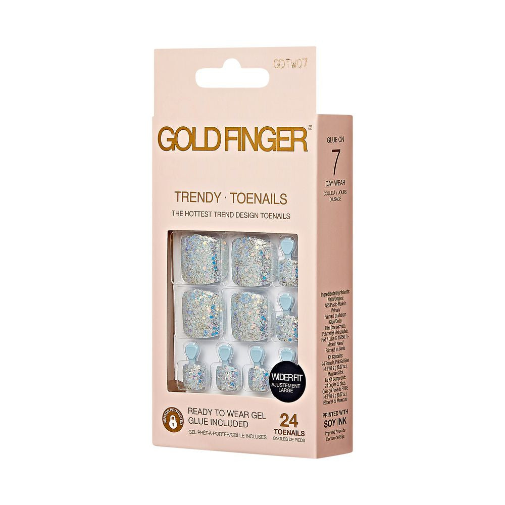 Kiss Gold Finger Trendy Wider Fit Toenails - ENCHANTED