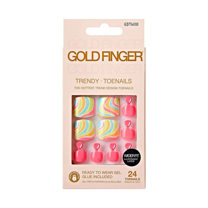 Kiss Gold Finger Trendy Wider Fit Toenails - CARNIVAL