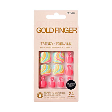 Kiss Gold Finger Trendy Wider Fit Toenails - CARNIVAL