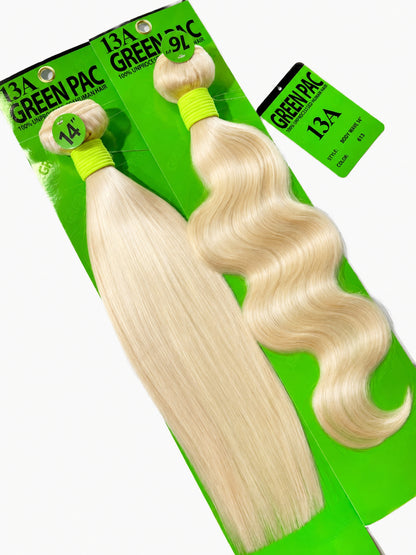 Green Pack 100% Human Hair Single Bundle - 613 Straight (10"-30")
