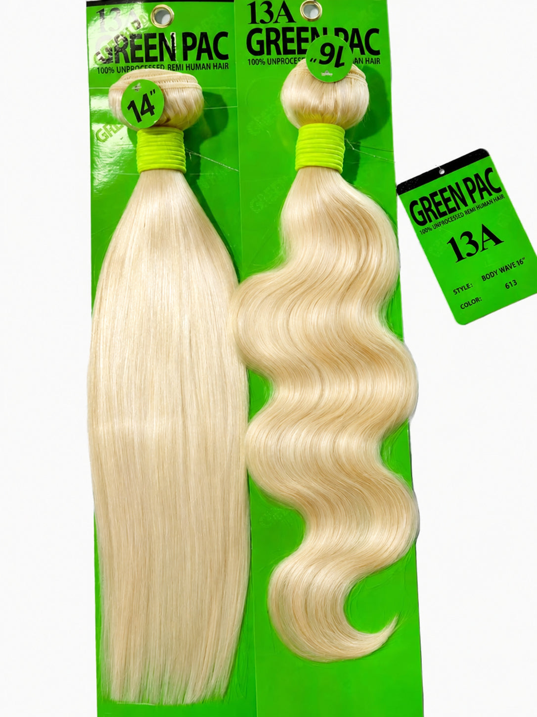 Green Pack 100% Human Hair Single Bundle - 613 Body Wave (10"-28")