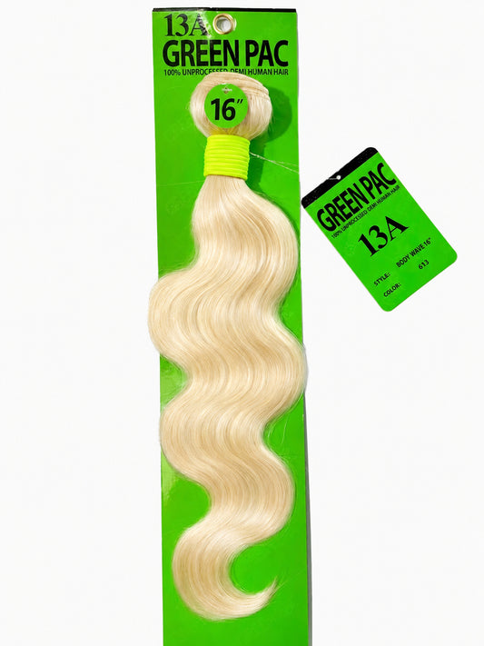 Green Pack 100% Human Hair Single Bundle - 613 Body Wave (10"-28")