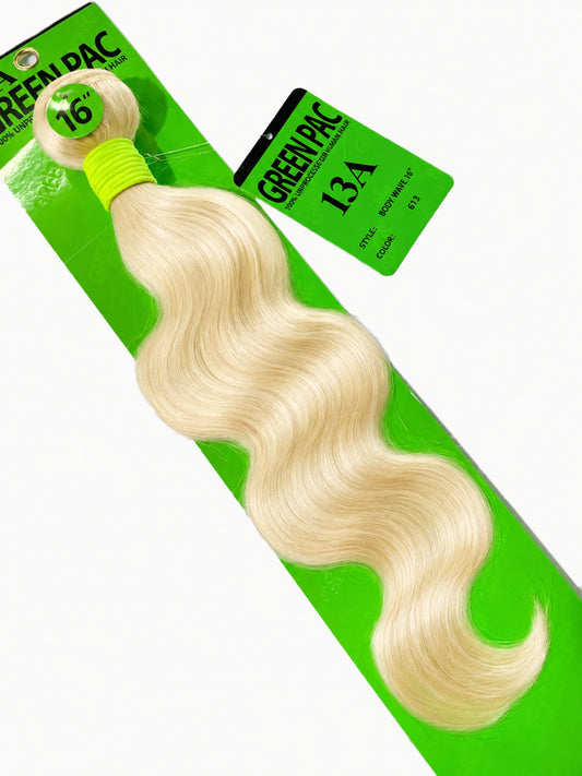 Green Pack 100% Human Hair Single Bundle - 613 Body Wave (10"-28")