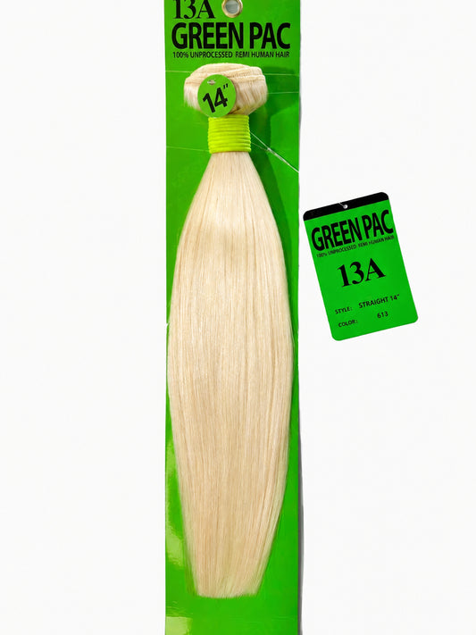 Green Pack 100% Human Hair Single Bundle - 613 Straight (10"-30")