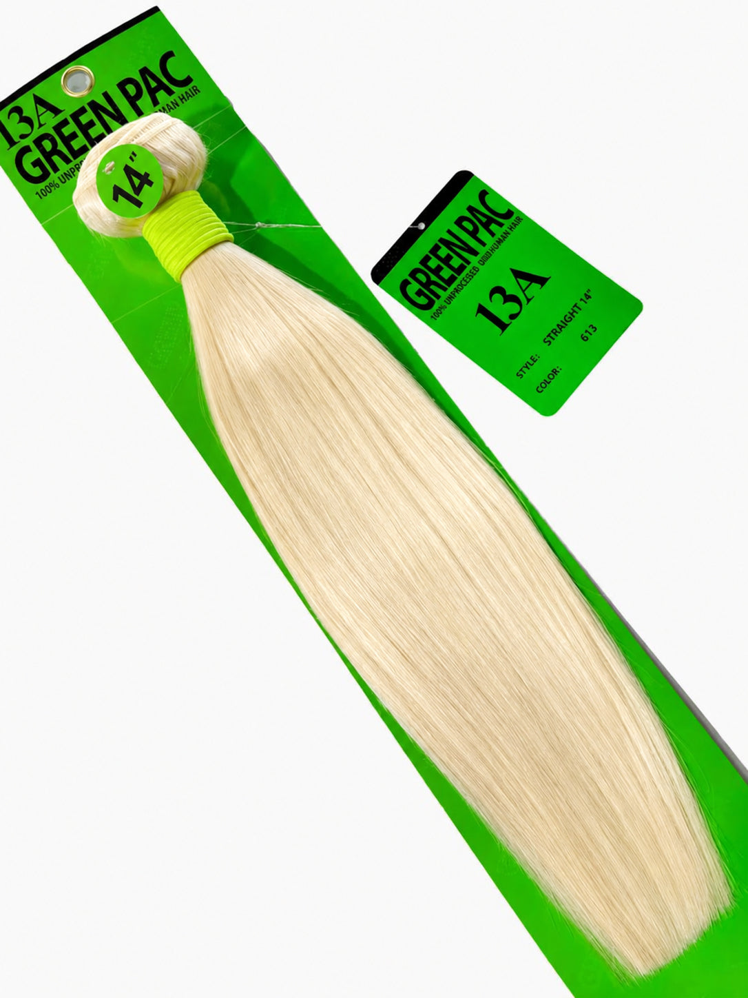 Green Pack 100% Human Hair Single Bundle - 613 Straight (10"-30")