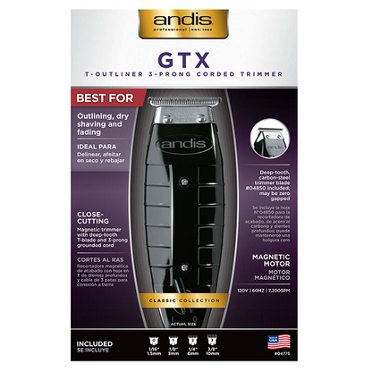 Andis GTX T-Outliner 3-Prong Corded Trimmer