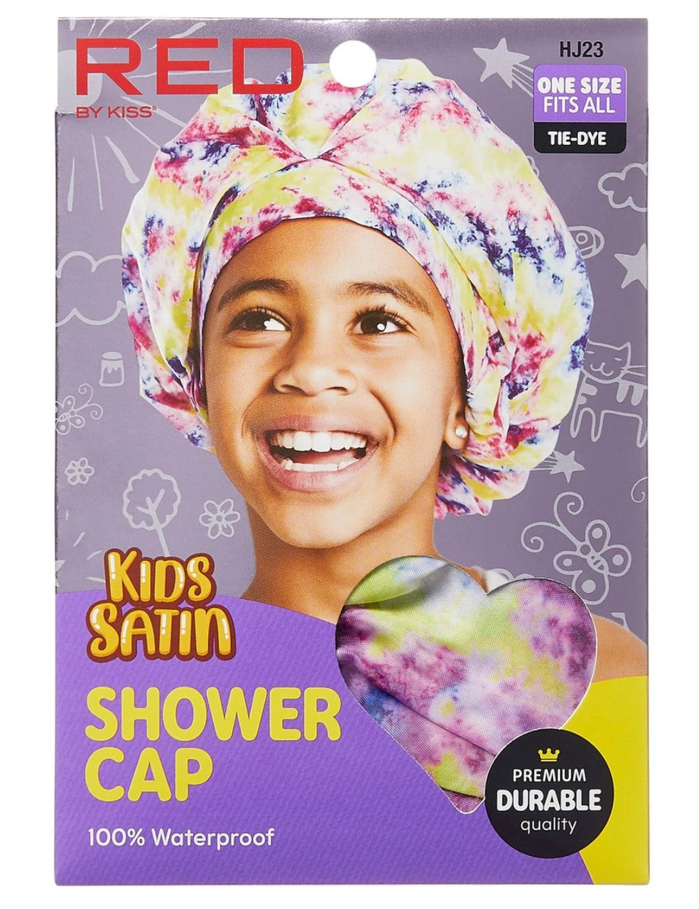 RED Kid's Hair Accessories [Bonnet, Shower Cap, Durag]