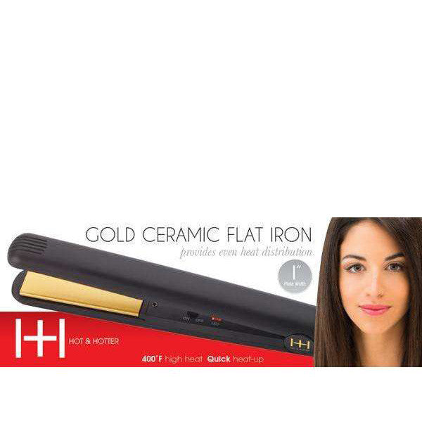 Annie Hot & Hotter Gold Ceramic On/Off Flat Iron 1"
