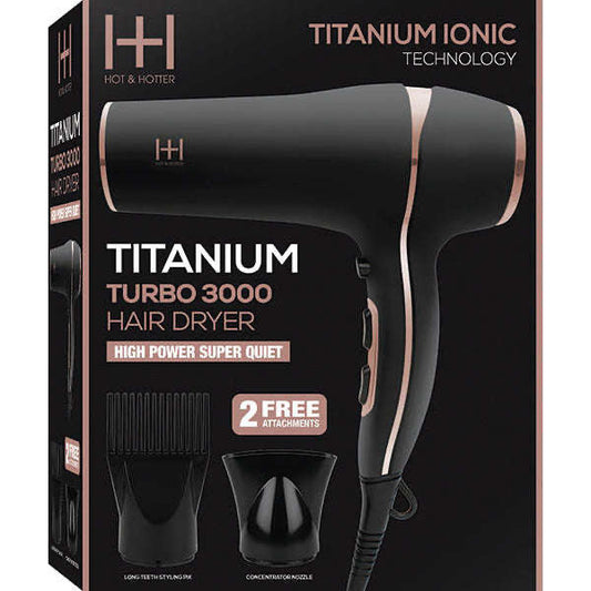 Annie Hot & Hotter Titanium Turbo 3000 Hair Dryer