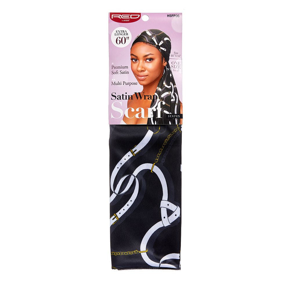 RED Satin Wrap Scarf & Turban