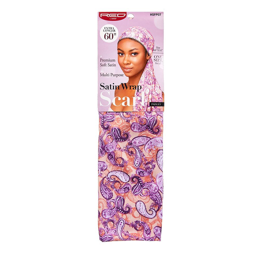 RED Satin Wrap Scarf & Turban