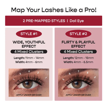 KISS I Envy LashMap Pro EyeLash Cluster Kit with Mini Tweezer