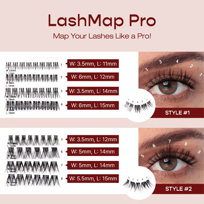 KISS I Envy LashMap Pro EyeLash Cluster Kit with Mini Tweezer