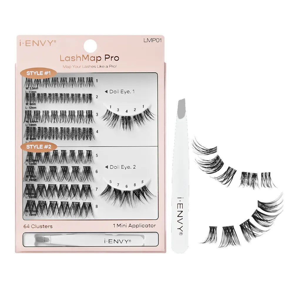 KISS I Envy LashMap Pro EyeLash Cluster Kit with Mini Tweezer
