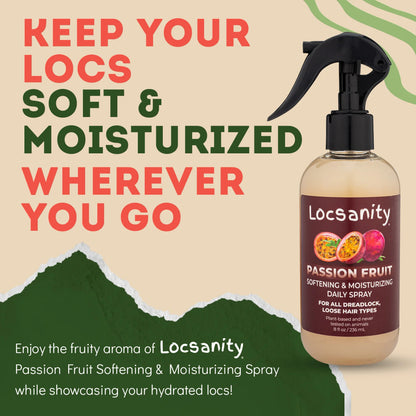 LOCSANITY Passion Fruit Softening and Moisturizing Daily Spray (8 oz)