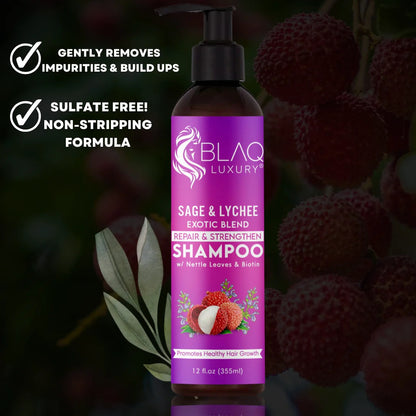 BLAQ Sage & Lychee Repair and Strengthen Hair Shampoo