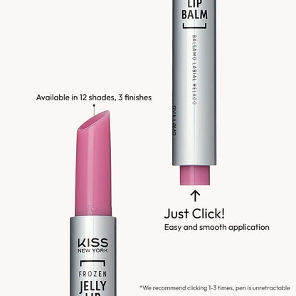 KISS Frozen Jelly Lip Balm Pen - High Shine Lip Gloss for Sheer Tint