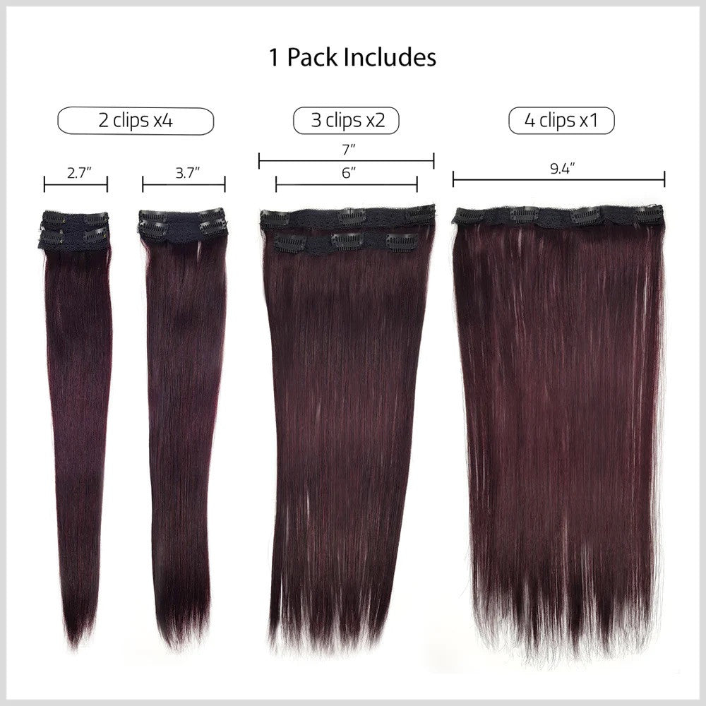 Hair Couture 100% Human Hair Extensions Lengths 7 piece Clip-ins