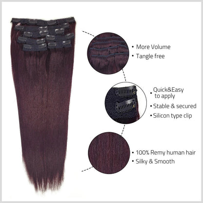 Hair Couture 100% Human Hair Extensions Lengths 7 piece Clip-ins