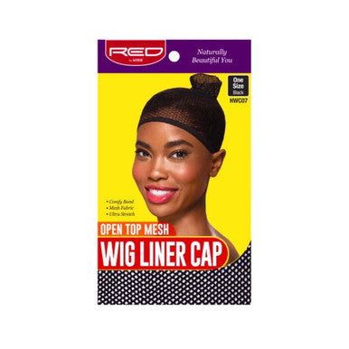 RED Open Top Mesh Wig Liner Cap
