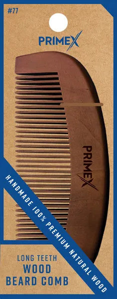 Annie PrimeX Long Teeth Wood Beard Comb