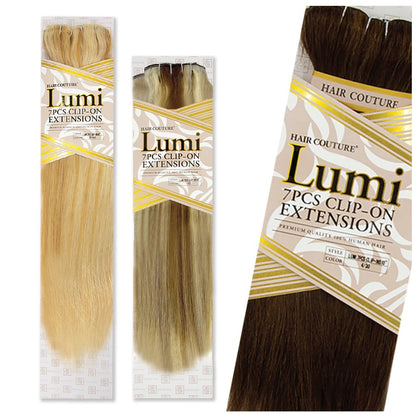 Hair Couture 100% Human Hair Extensions LUMI 7 piece Clip-ins