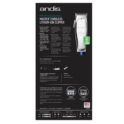 Andis Master Cordless- Lithium Ion Clipper