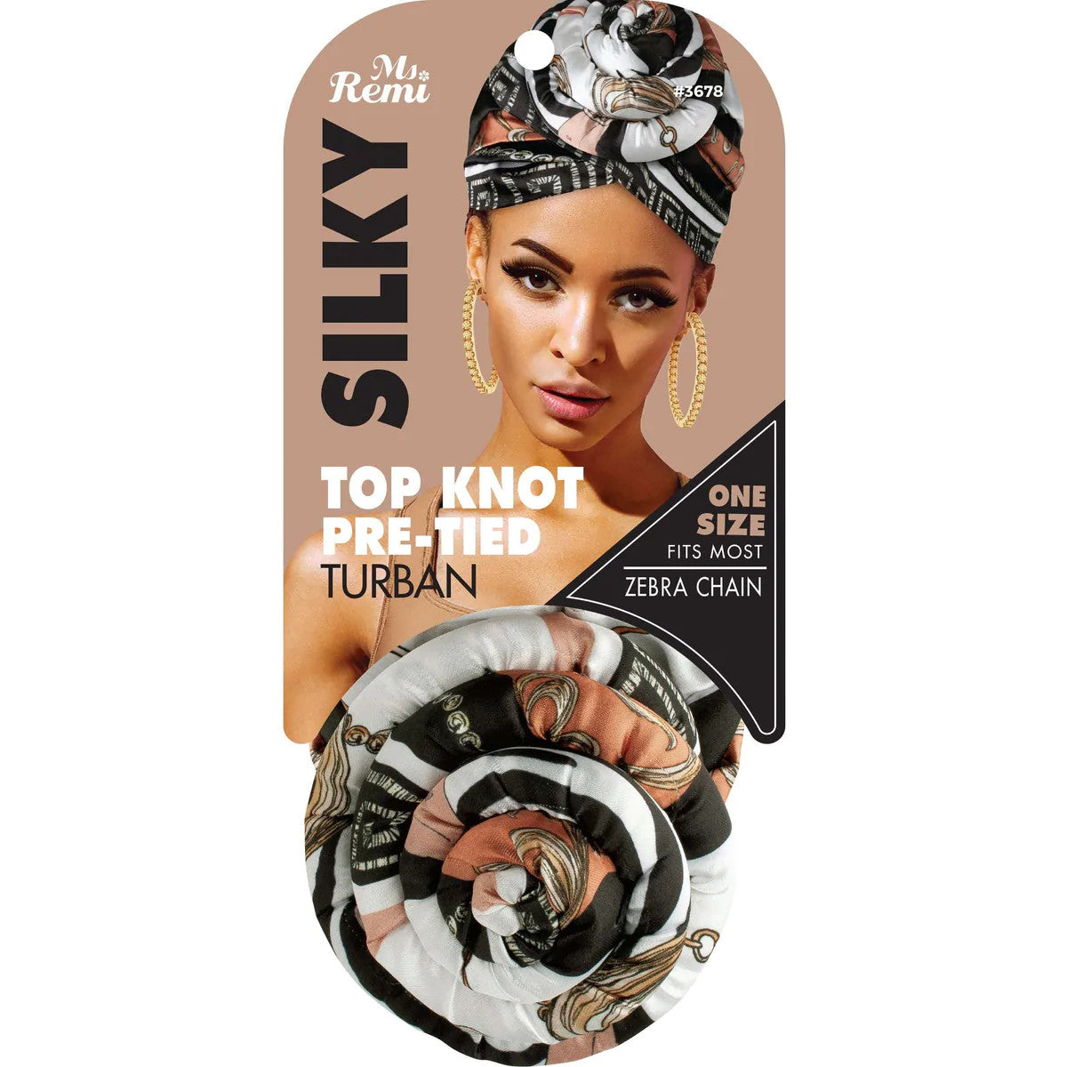 Annie Ms. Remi Silky Top Knot Pre-Tied Turban Scarf