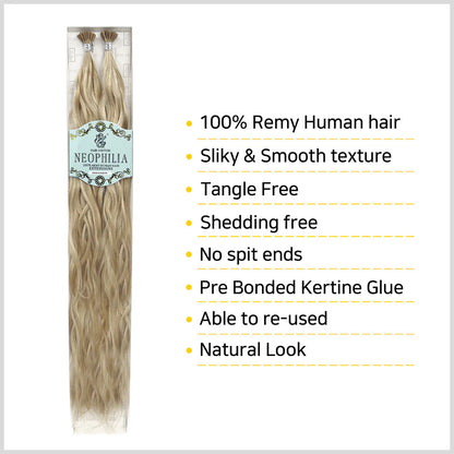 Hair Couture Neophilia 100% Remy Human Hair 50pcs I-Tip - Ocean Wave