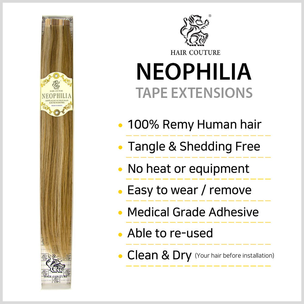 Hair Couture Neophilia 100% Remy Human Hair 12pcs Tape-In Extensions - Water Wave