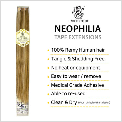 Hair Couture Neophilia 100% Remy Human Hair 12pcs Tape-In Extensions - Water Wave
