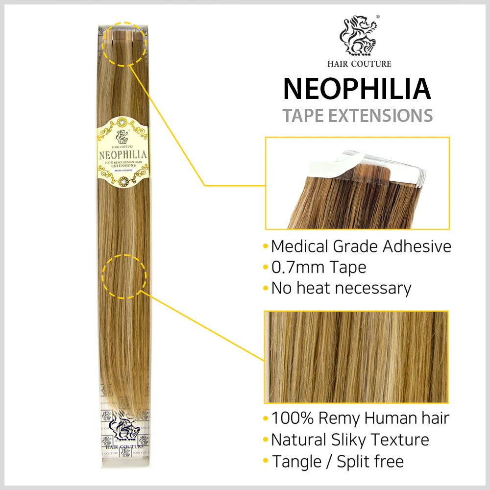 Hair Couture Neophilia 100% Remy Human Hair 12pcs Tape-In Extensions - Water Wave