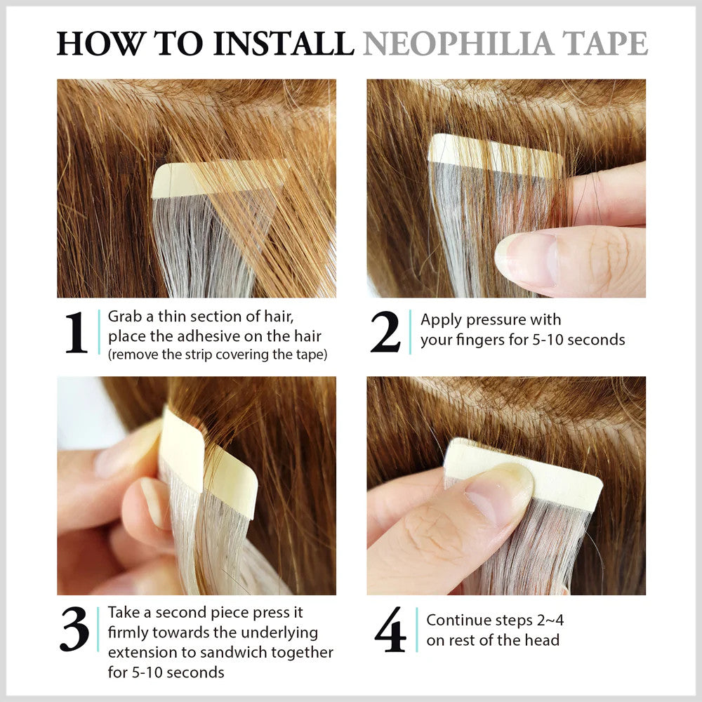 Hair Couture Neophilia 100% Remy Human Hair 12pcs Tape-In Extensions - Water Wave