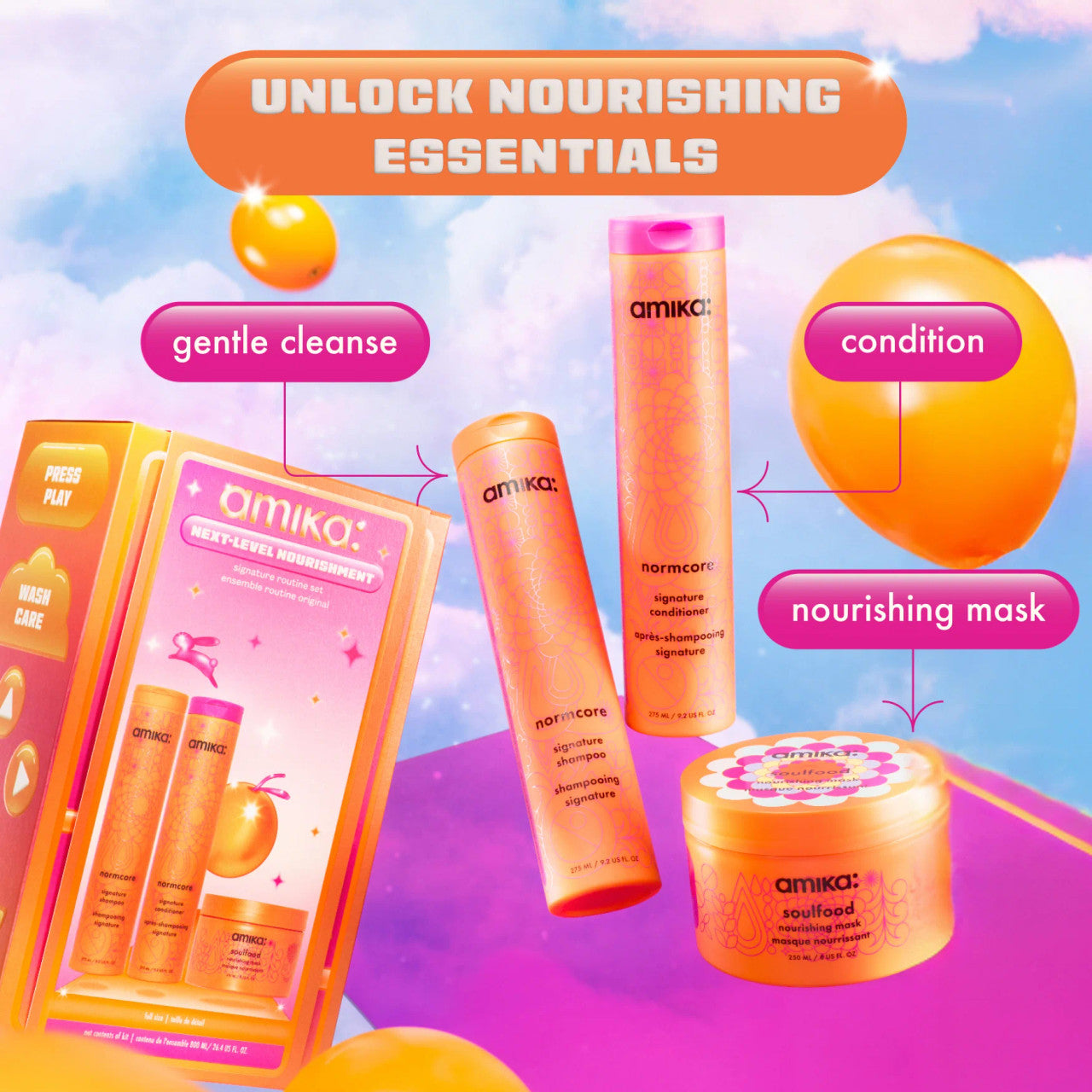AMIKA Next-Level Nourishment Signature Hair Routine Set