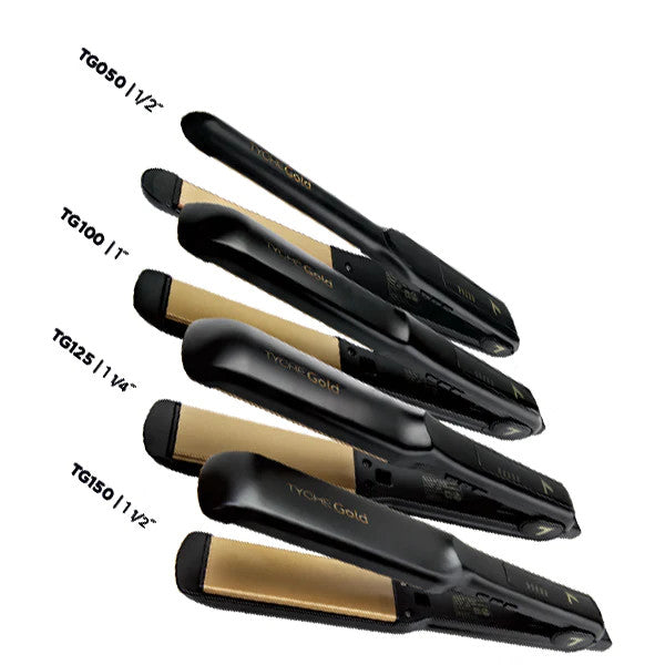 TYCHE Gold Double Coated Gold Ceramic Flat Iron