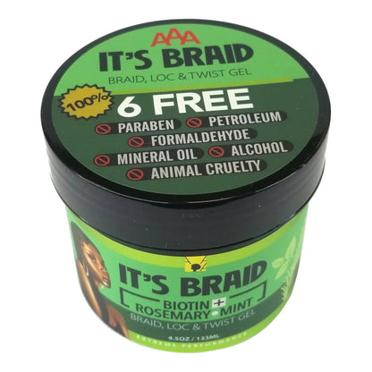 African Anti Aging Biotin+ Rosemary and Mint Loc, & Twist Gel