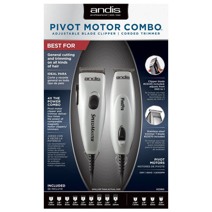 Andis PIvot Motor Combo- Adjustable Blade Clipper/Trimmer