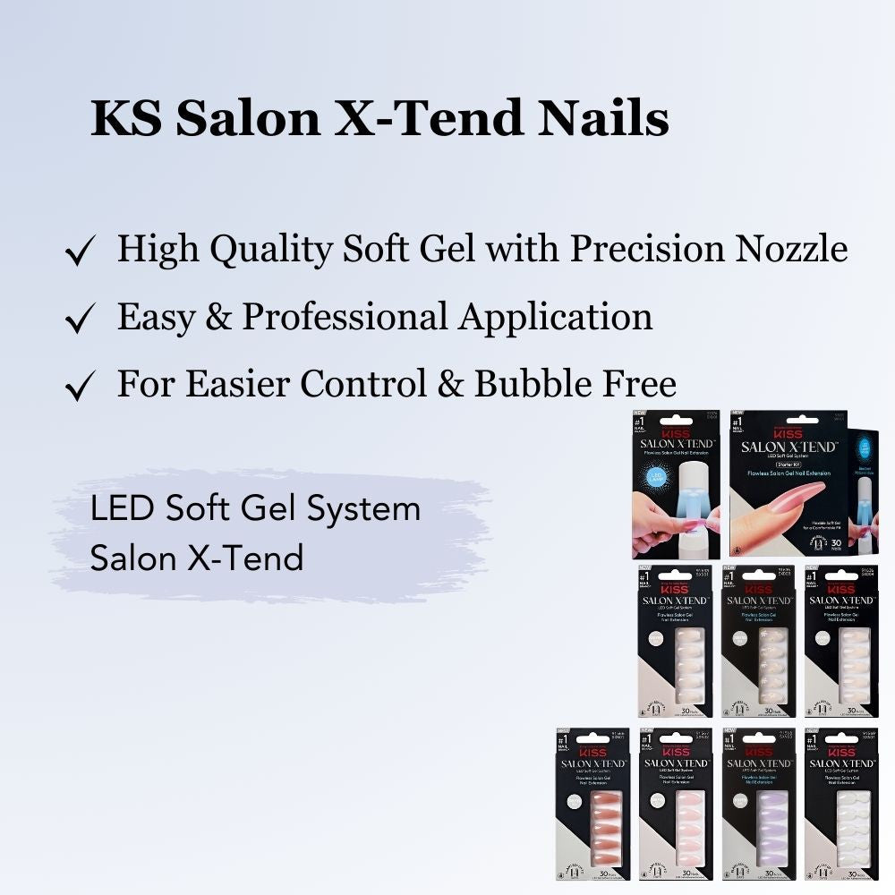 KISS Salon X-Tend LED Soft Gel System Design Nails - NONSENSE