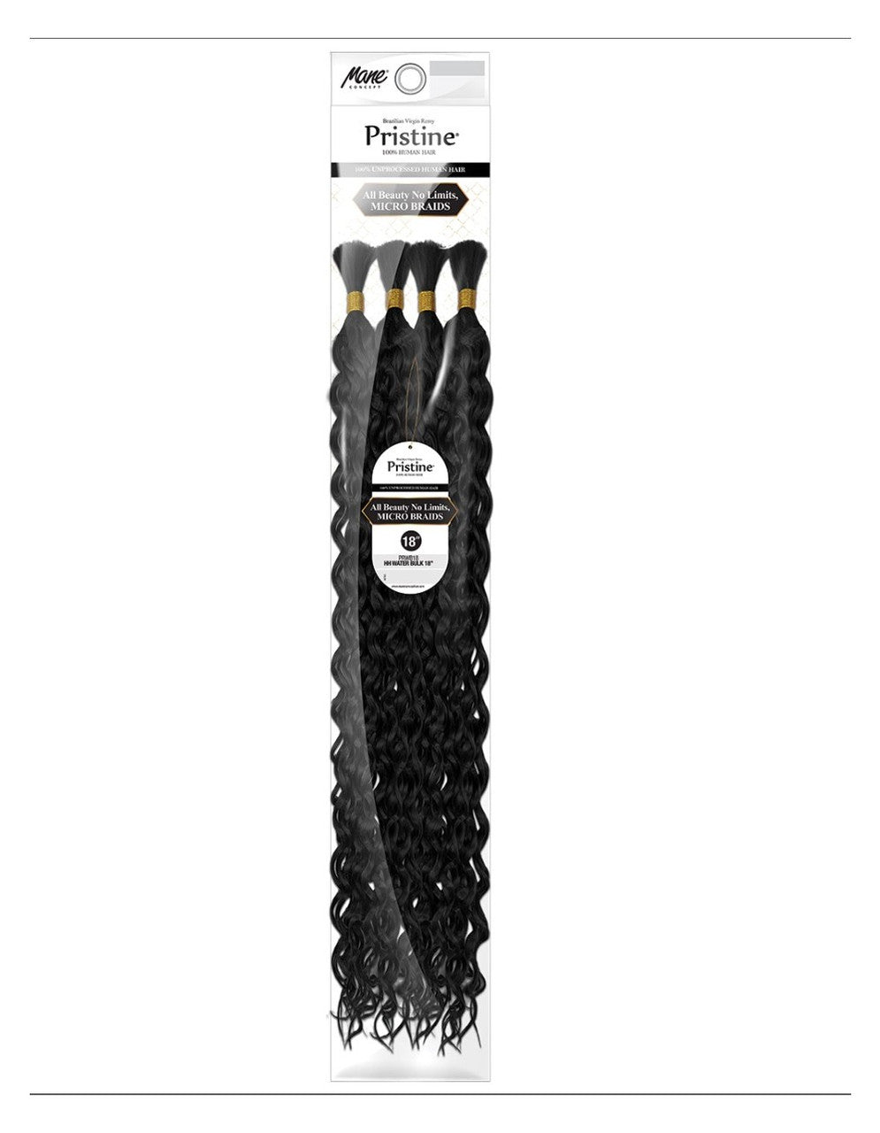 MANE CONCEPT Pristine 100% Human Hair Water Bulk (18"- 24")