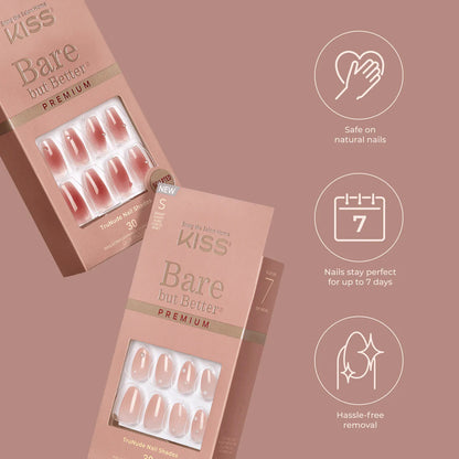 KISS Bare But Better Premium Nails - Spicy