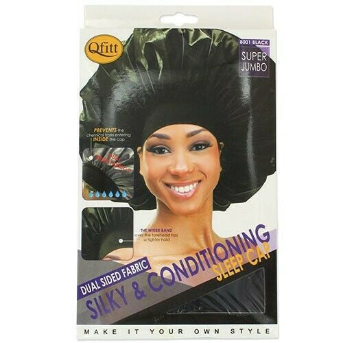 QFITT Dual Sided Fabric Silky And Conditioning Sleep Cap Super Jumbo