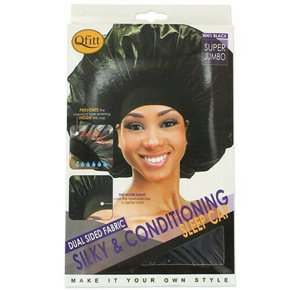 QFITT Dual Sided Fabric Silky And Conditioning Sleep Cap Super Jumbo