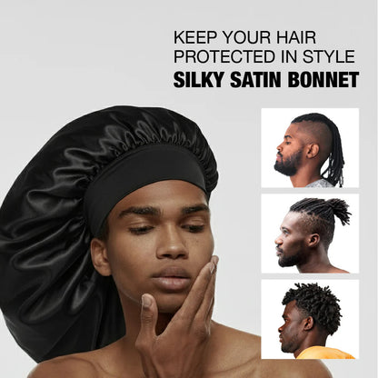 RED Men's Silky Satin Bonnet