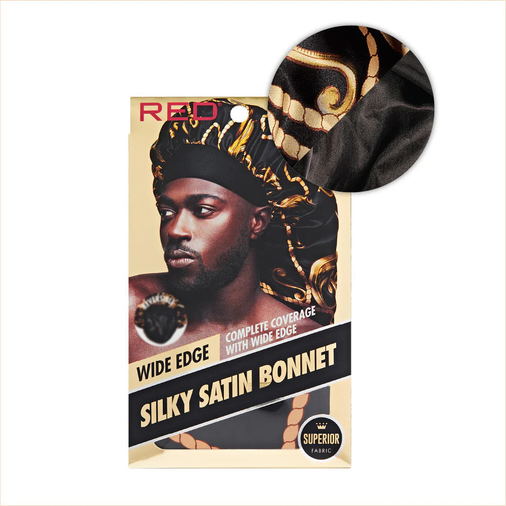 RED Men's Silky Satin Bonnet
