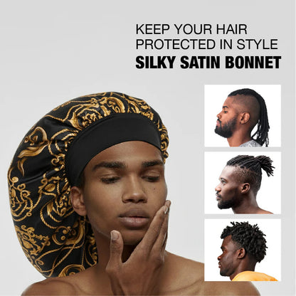 RED Men's Silky Satin Bonnet